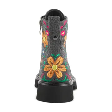 Azura Words of Love Charm Bootie - Charcoal Multi Spring Step