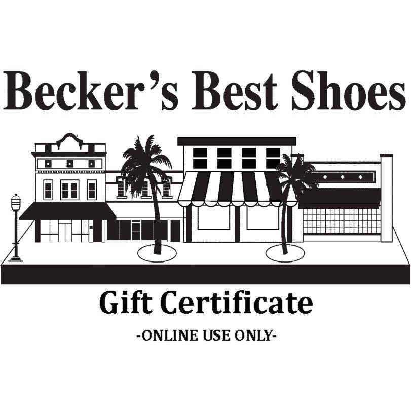 Becker's Best Shoes Online Only Gift Certificate Becker's Best Shoes