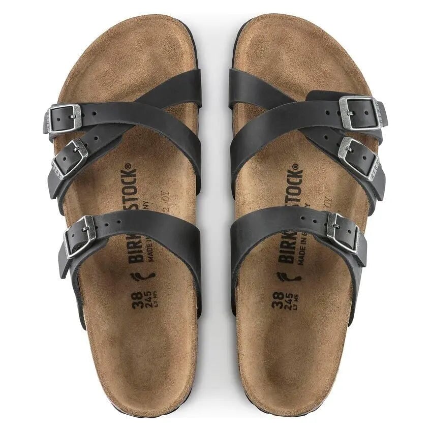 Franca - Black Oiled Leather Birkenstock