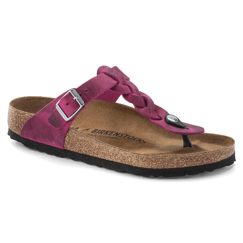 Gizeh Braided Oiled Leather - Festival Fuchsia Birkenstock