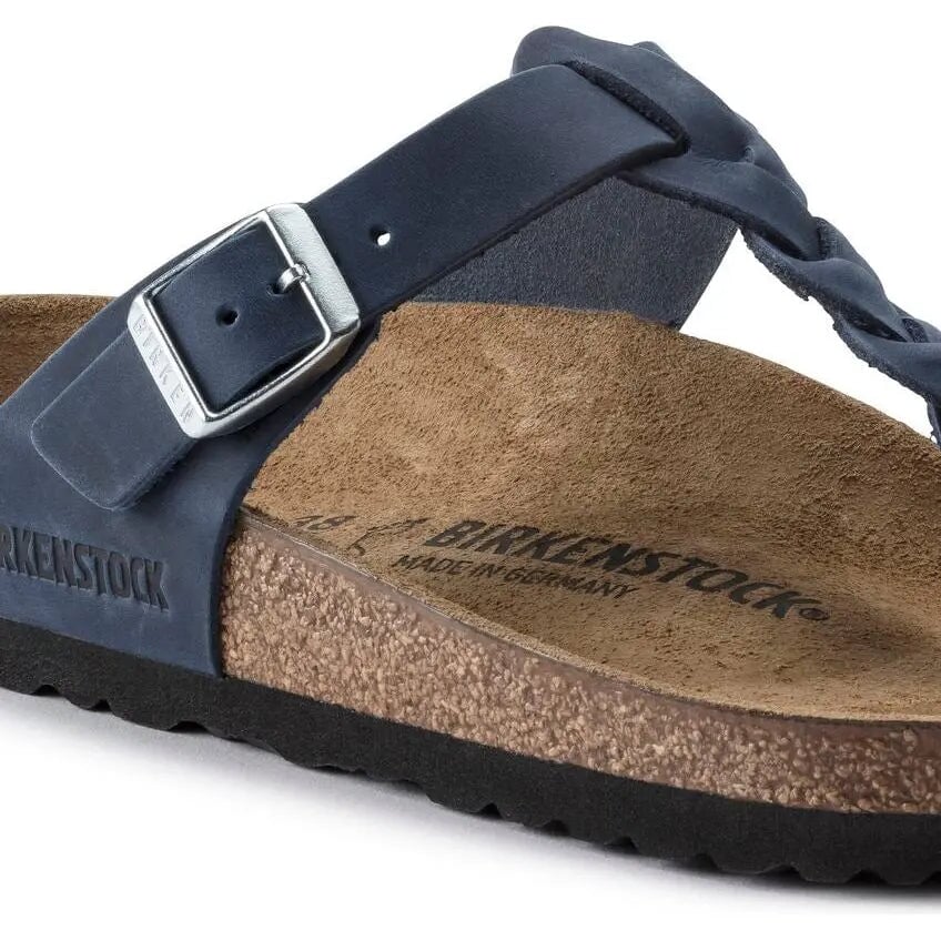 Gizeh Braided Oiled Leather - Navy Birkenstock