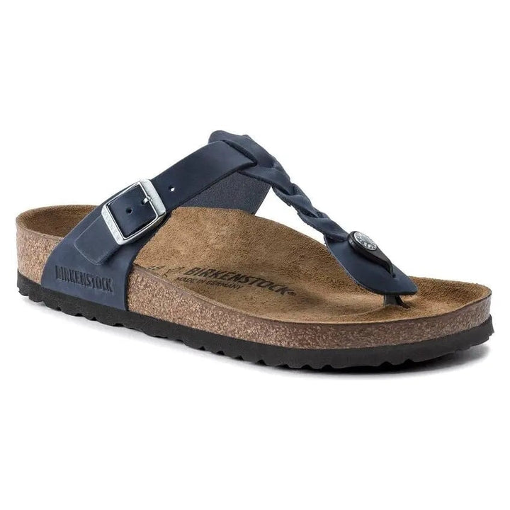 Gizeh Braided Oiled Leather - Navy Birkenstock
