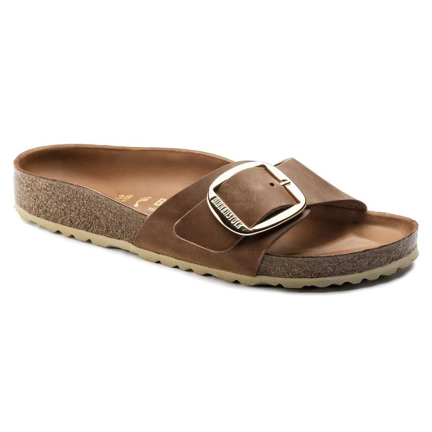 Madrid Big Buckle - Oiled Leather Cognac