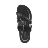 Izzy Adjustable Slide - Black Sparkle Aetrex