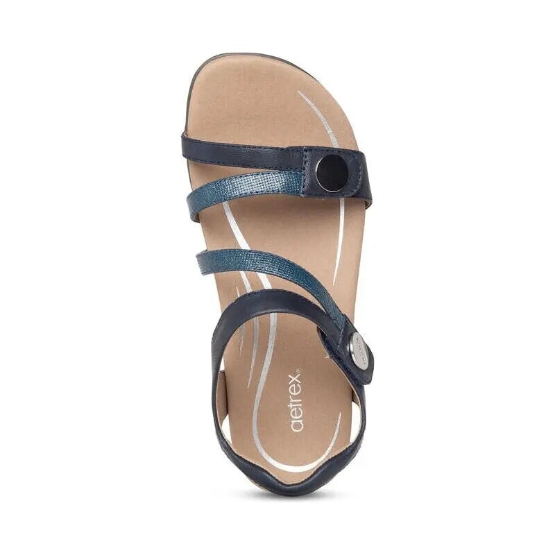 Jess Adjustable Sandal - Navy Aetrex