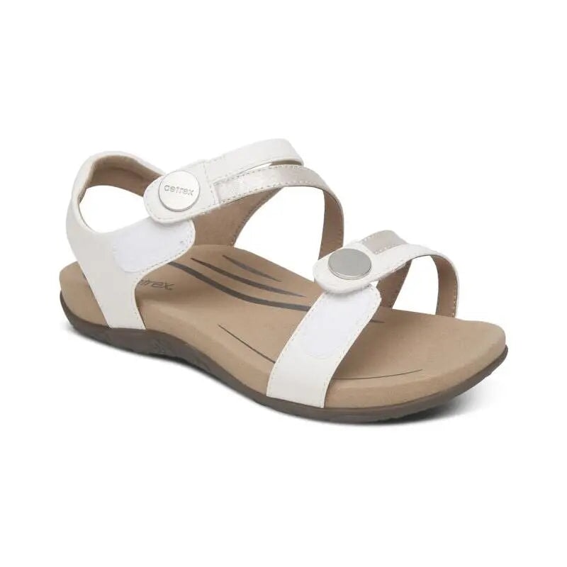 Jess Adjustable Sandal - White Aetrex