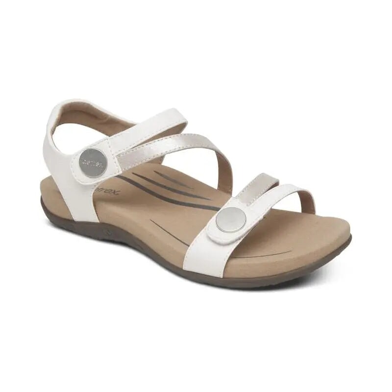 Jess Adjustable Sandal - White Aetrex