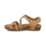 Jillian Braided Quarter Strap - Cork Aetrex