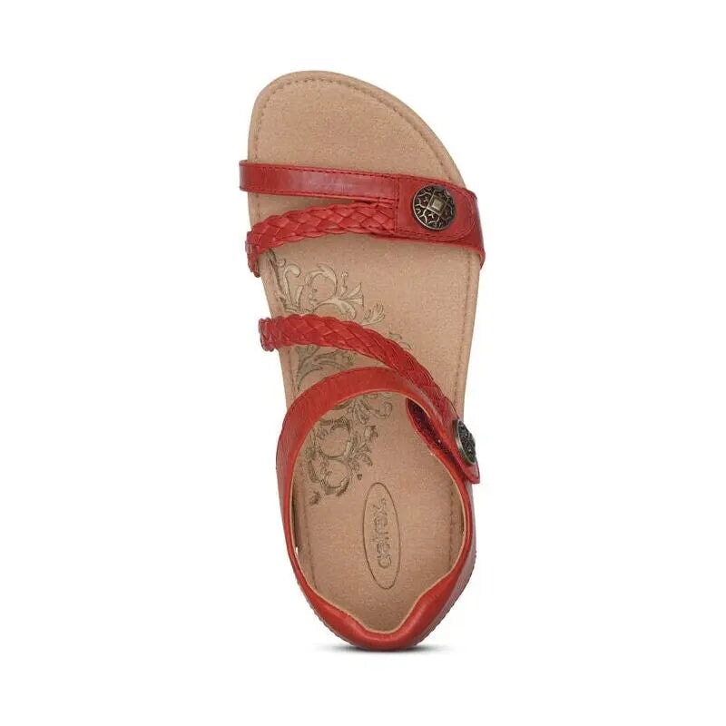 Jillian Quarter Braided Strap - Red Aetrex