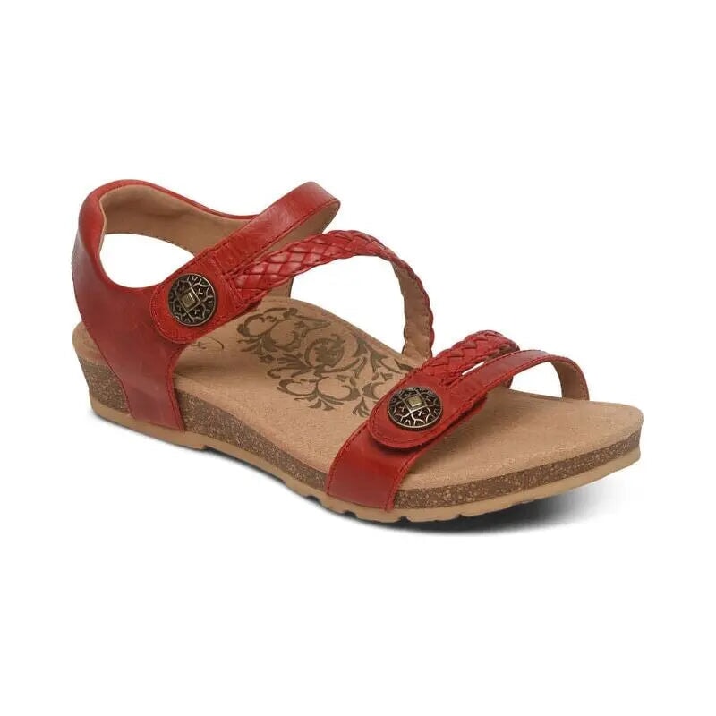 Jillian Quarter Braided Strap - Red Aetrex