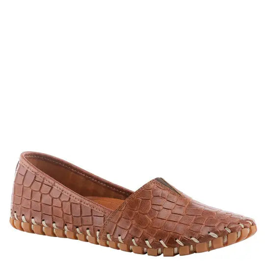 Kathaleta Croco Shoe - Camel Leather Spring Step