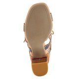 L'ARTISTE ARTDECO SANDALS - CAMEL MULTI LEATHER Spring Step