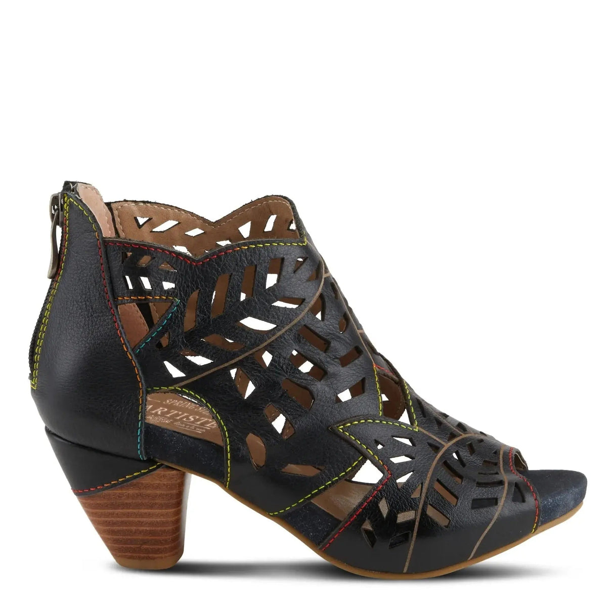 L'ARTISTE ICON SANDALS - BLACK LEATHER Spring Step