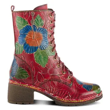 L'ARTISTE MITSUKO BOOTS - RED MULTI LEATHER Spring Step