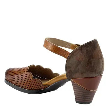 L'Artiste Parchelle Shoes - Camel Multi Leather Combo Spring Step