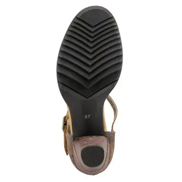 L'Artiste Parchelle Shoes - Camel Multi Leather Combo Spring Step