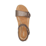 Lexa Quarter Strap Wedge - Bronze Aetrex