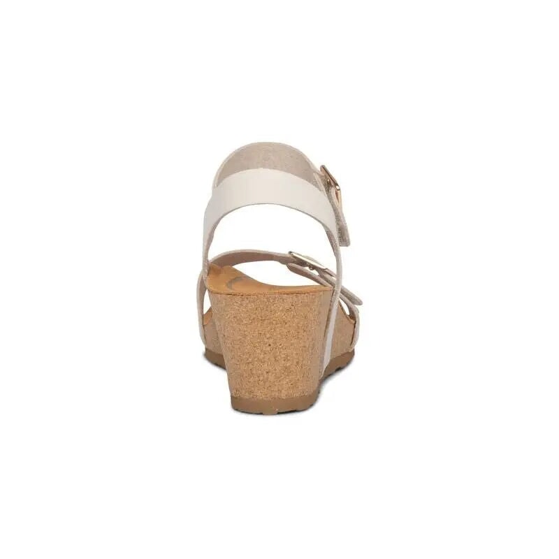 Lexa Quarter Strap Wedge - Ivory Aetrex