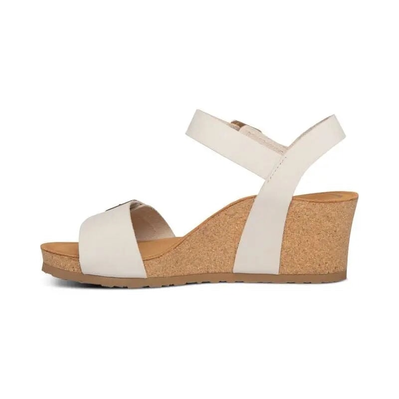 Lexa Quarter Strap Wedge - Ivory Aetrex