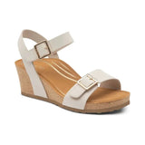 Lexa Quarter Strap Wedge - Ivory Aetrex