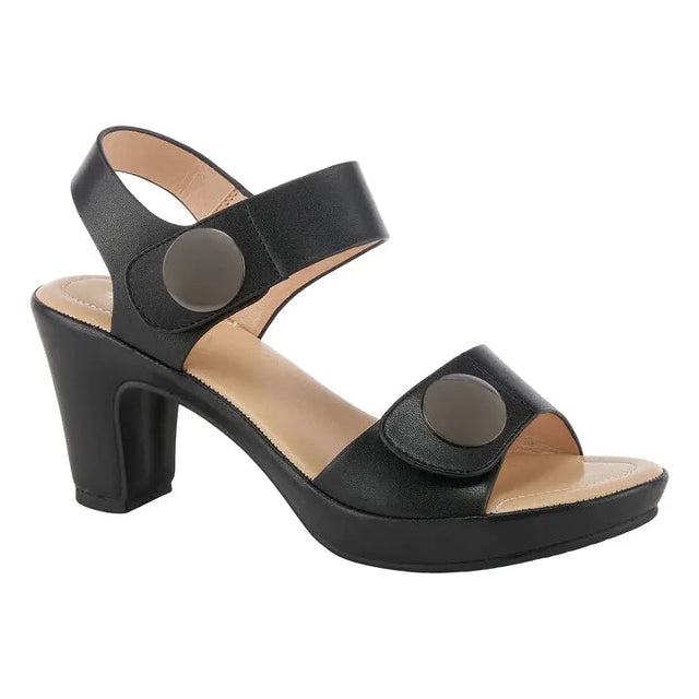 Patrizia Dade Smooth Sandals - Black Spring Step