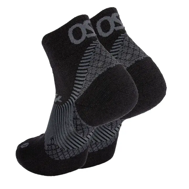 Plantar Fasciitis Socks 1/4 Crew - Black ING Source