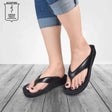 Ravine Orthotic Thong Sandal - Black Aerothotic