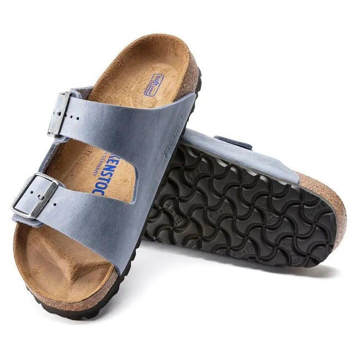 Regular Arizona Soft Footbed Oiled Leather - Dusty Blue Birkenstock