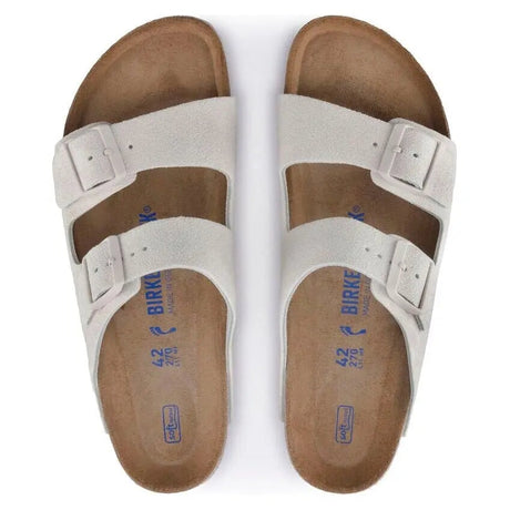 Regular Arizona Suede - Antique White Birkenstock