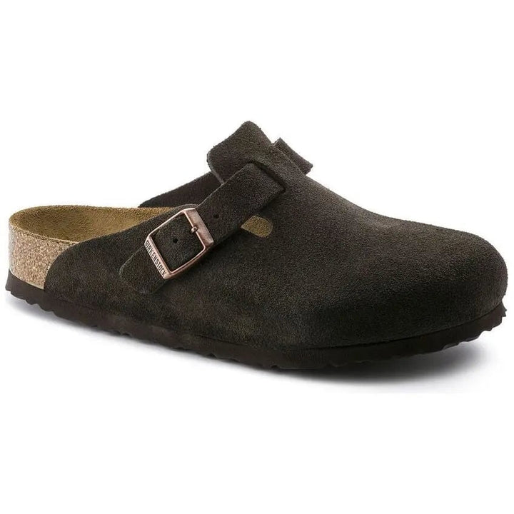 Regular Boston Soft Footbed - Mocha Suede Birkenstock