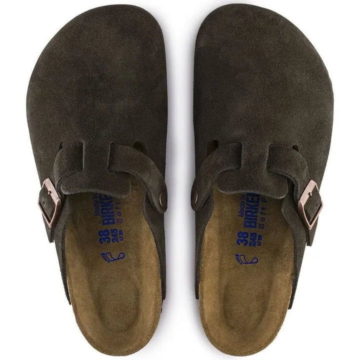 Regular Boston Soft Footbed - Mocha Suede Birkenstock