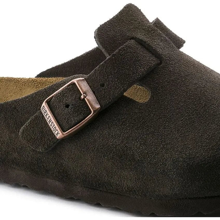 Regular Boston Soft Footbed - Mocha Suede Birkenstock