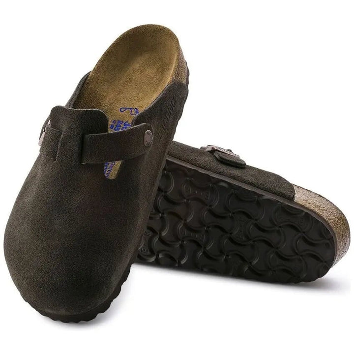 Regular Boston Soft Footbed - Mocha Suede Birkenstock