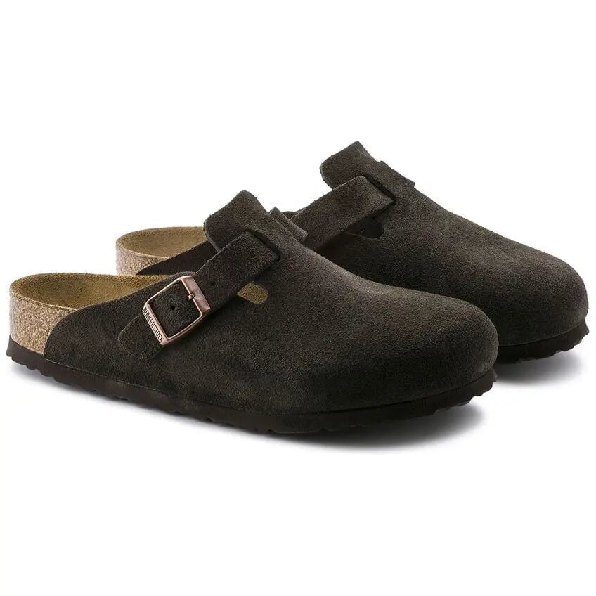 Regular Boston Soft Footbed - Mocha Suede Birkenstock