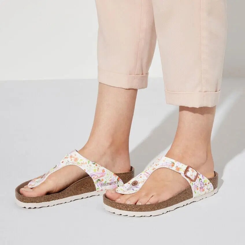 Regular Gizeh Birko-Flor - Summer Floral Rose Birkenstock