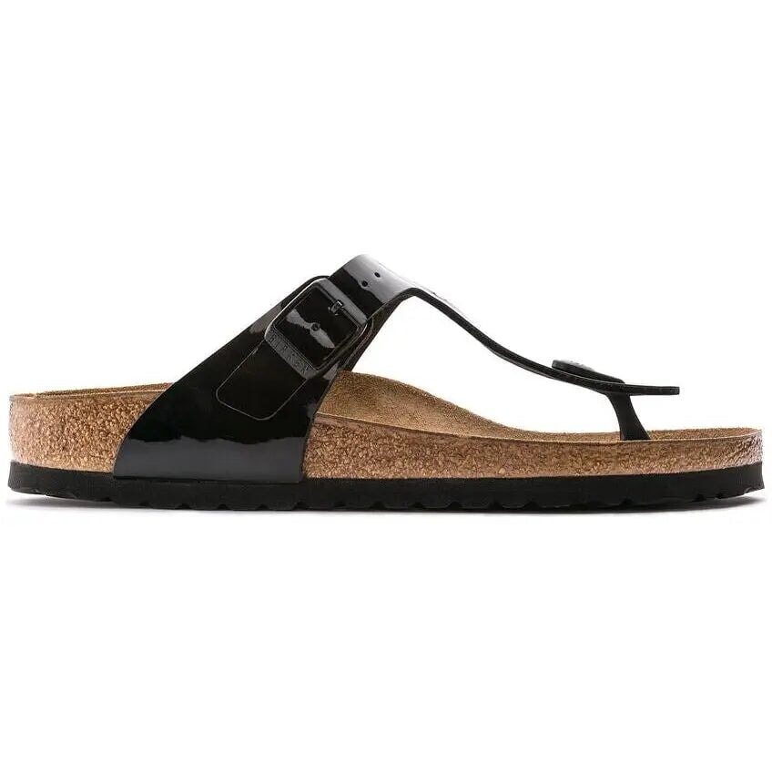 Regular Gizeh - Black Paten Birkenstock