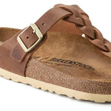 Regular Gizeh Braid Leather - Cognac Birkenstock