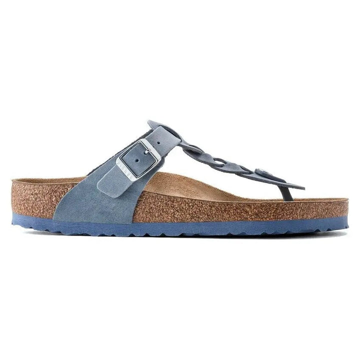 Regular Gizeh Braid Leather - Dusty Blue Birkenstock