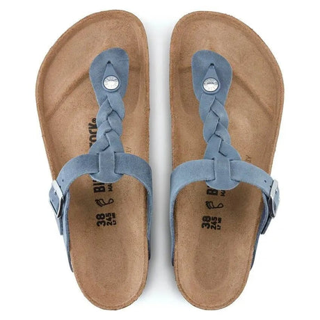 Regular Gizeh Braid Leather - Dusty Blue Birkenstock