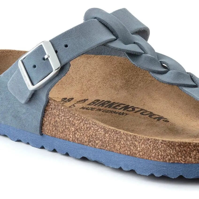 Regular Gizeh Braid Leather - Dusty Blue Birkenstock