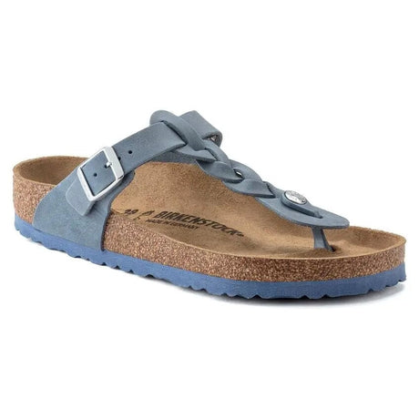 Regular Gizeh Braid Leather - Dusty Blue Birkenstock