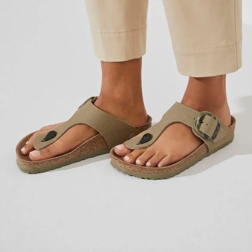 Regular Gizeh Vegan Big Buckle - Faded Khaki Birkenstock