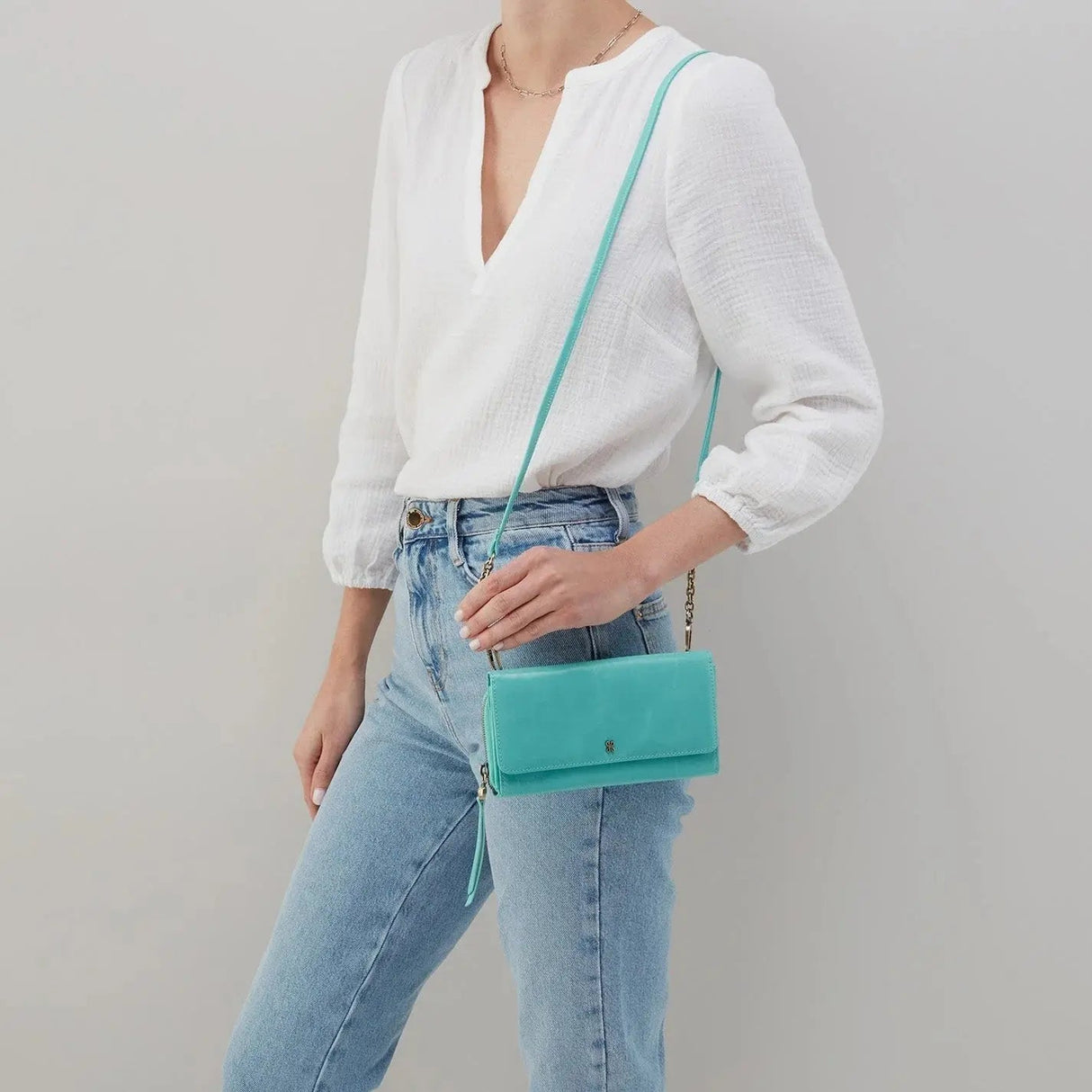 Rubie Crossbody - Light Aqua Hobo