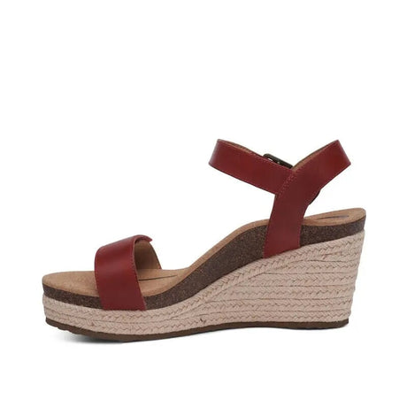 Sydney Quarter Strap Espadrille - Red Aetrex