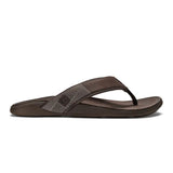 Tuahine Men's Leather Beach Sandals - Dark Wood OluKai