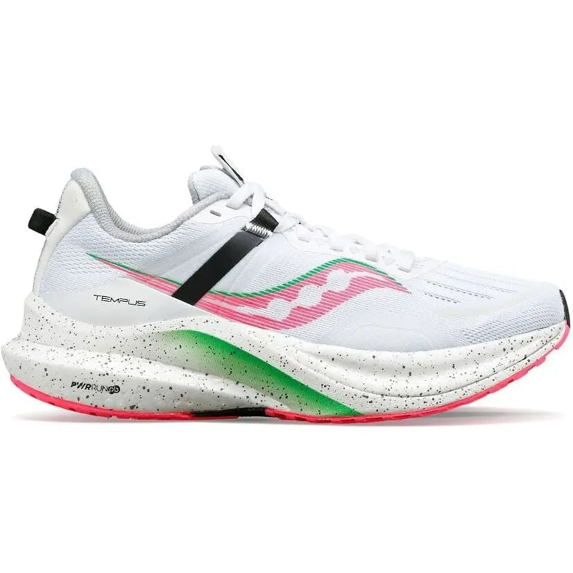 Women's Tempus Running Shoe - White|Vizi Pink Saucony